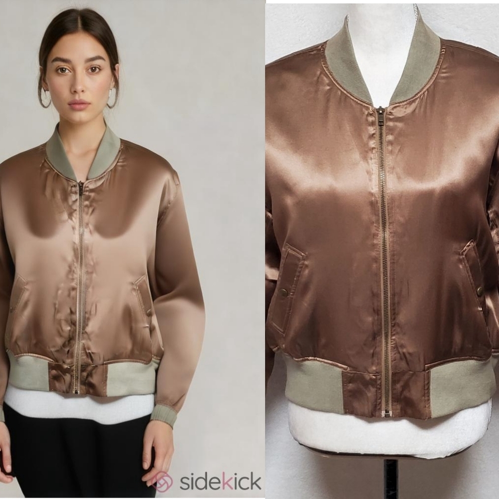 Uniform John Paul Vintage 1990s Richard Pure Silk Filled Cropped Bomber Jacket M